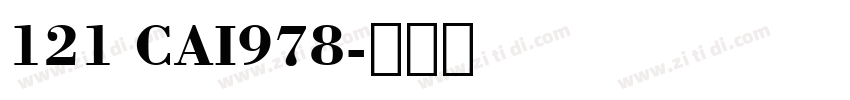 121 CAI978字体转换